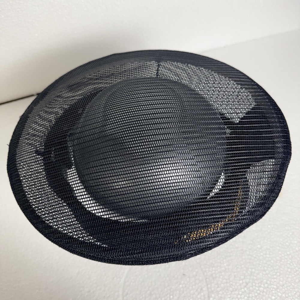 Mesh Mariner Hat Cap Fitted Mens One Size Black Breathable Uniform Workwear - Picture 6 of 9